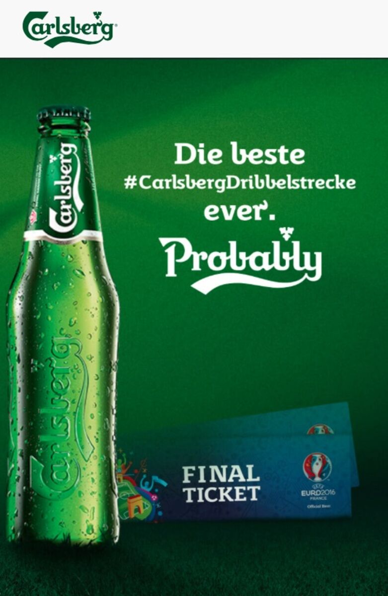 Carlsberg dribbelt zum EM-Finale Carlsberg dribbelt zum EM-Finale