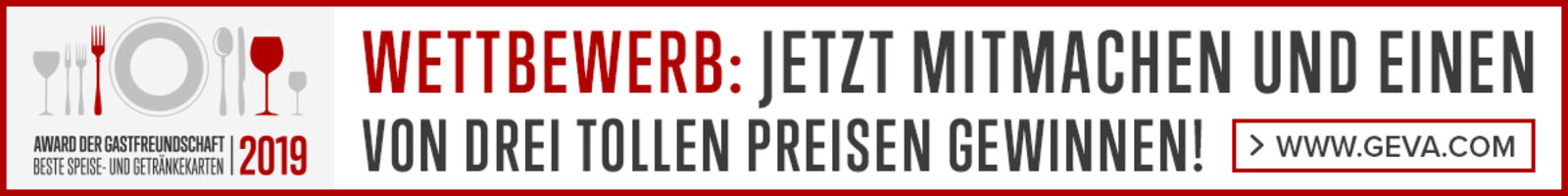 AWARD DER GASTFREUNDSCHAFT 2019 AWARD DER GASTFREUNDSCHAFT 2019