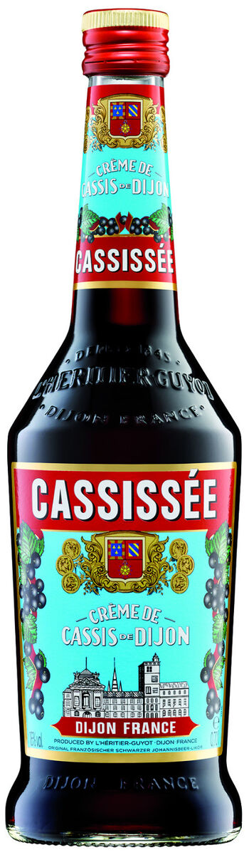 Crème de Cassis de Dijon Cassissée Der Weltklassiker Cassissée erstrahlt in einem neuen Design