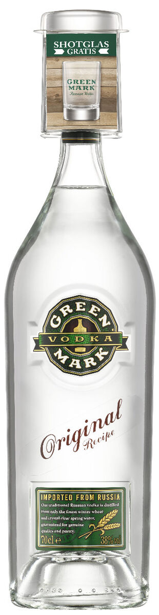 Green Mark Vodka mit Shotglas-Onpack ab März im Handel