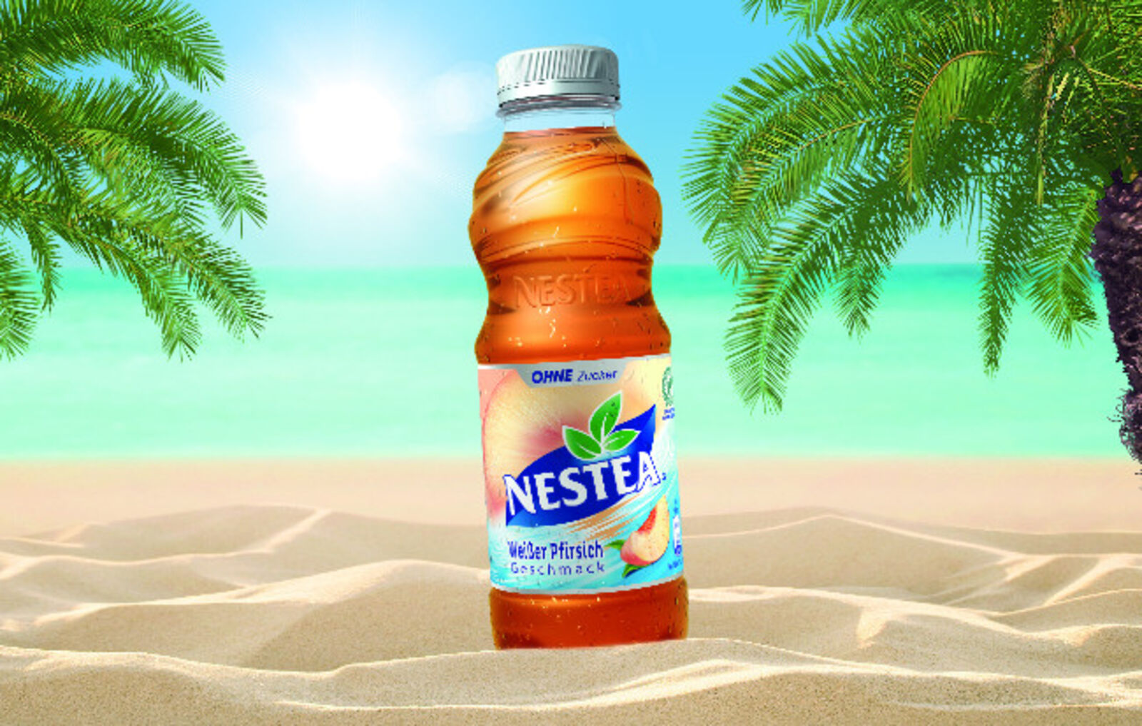 NESTEA weißer Pfirsich ohne Zucker – der zuckerfreie Eisteeklassiker ist zurück