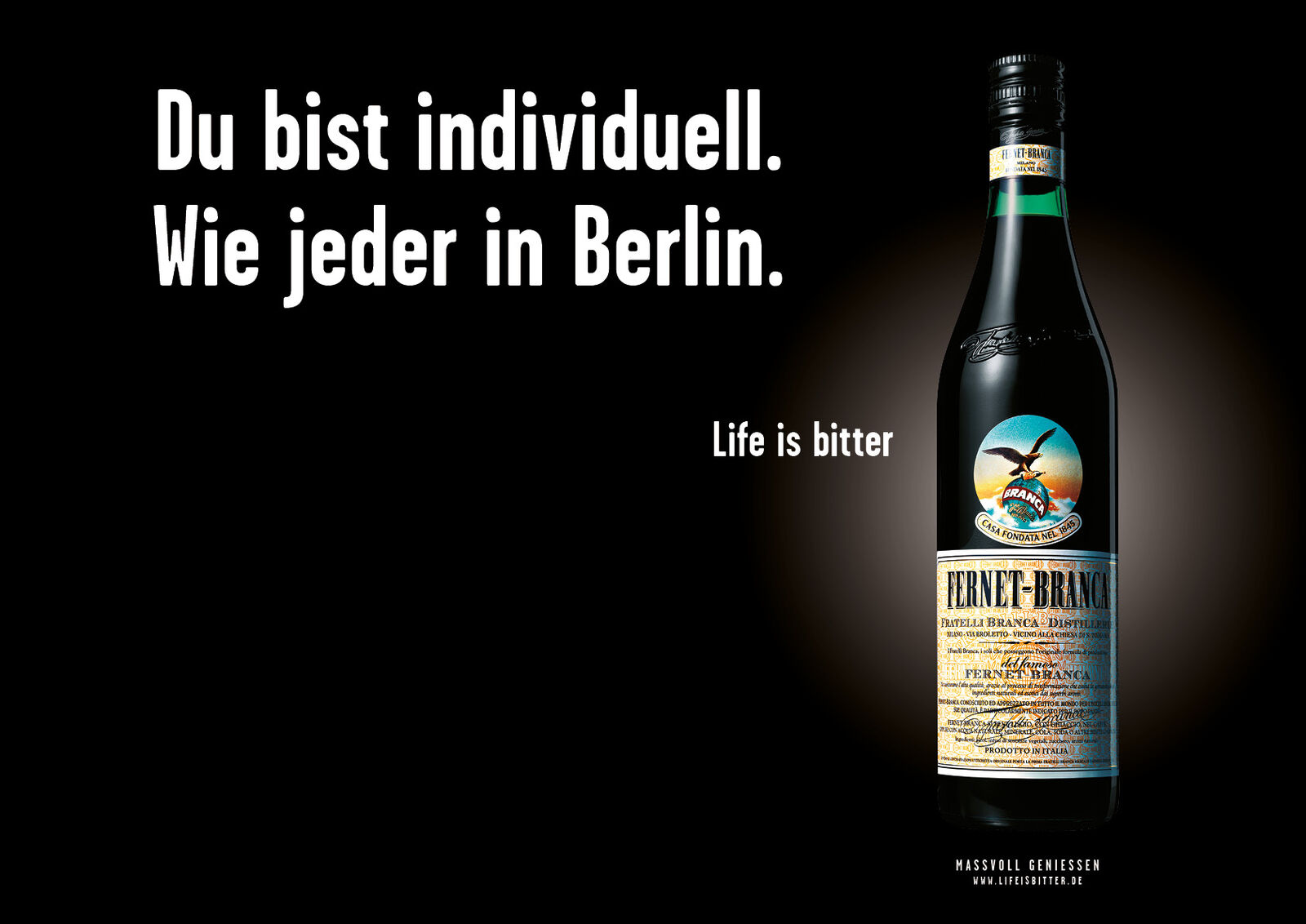 Fernet-Branca „Life is bitter“: Kampagnenmotiv Berlin