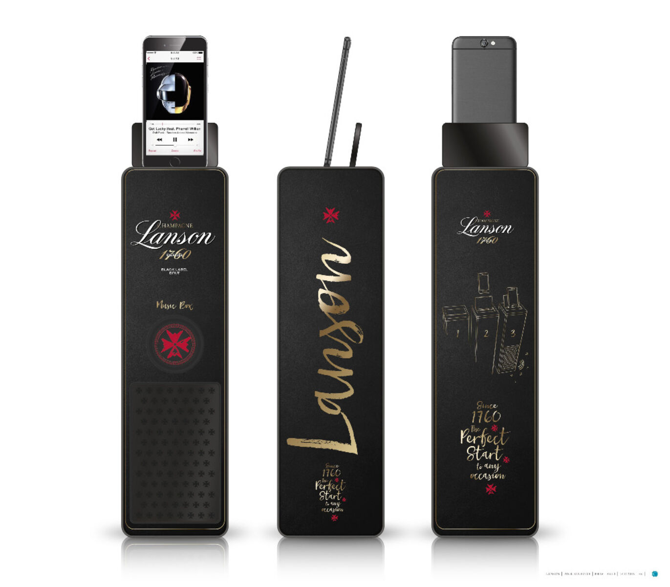 Champagne Lanson Black Label Musik-Geschenkdose