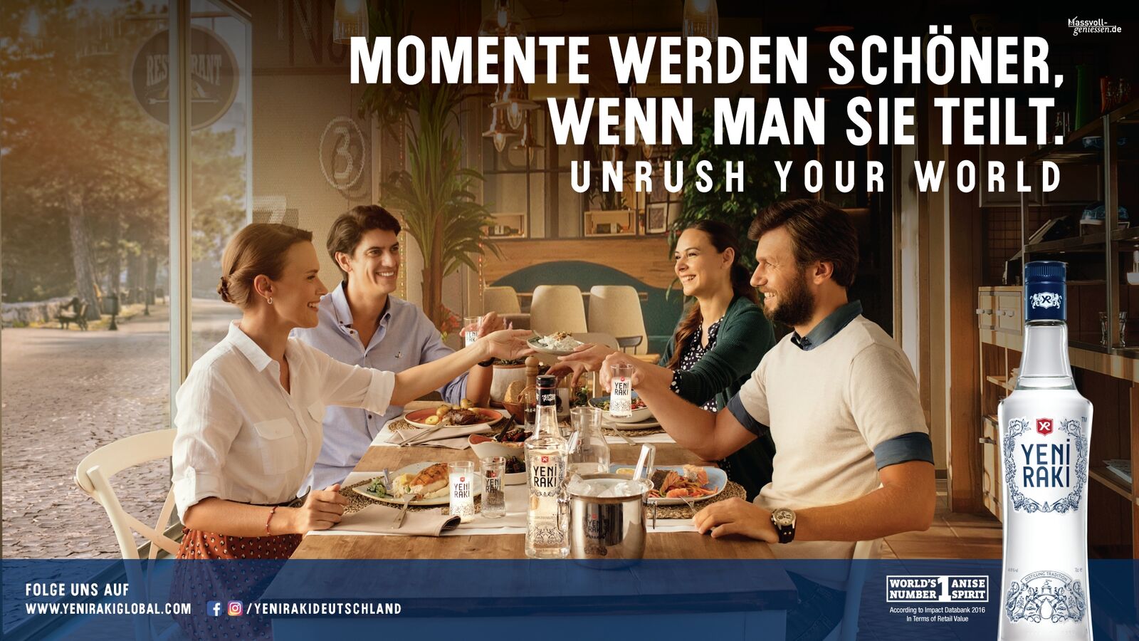 Das neue „Unrush your World“-Motiv Yeni Rakı setzt OOH-Kampagne mit neuem „Unrush your World“-Motiv fort