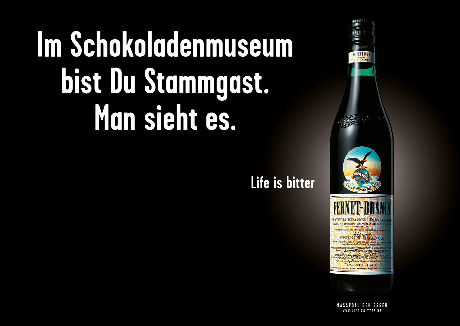 Fernet-Branca „Life is bitter“: Kampagnenmotiv Köln