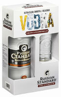 Russian Standard Vodka präsentiert Geschenkverpackung mit Longdrinkglas
